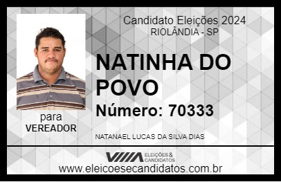 Candidato NATINHA DO POVO 2024 - RIOLÂNDIA - Eleições