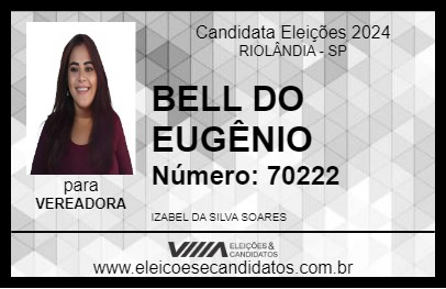 Candidato BELL DO EUGÊNIO 2024 - RIOLÂNDIA - Eleições