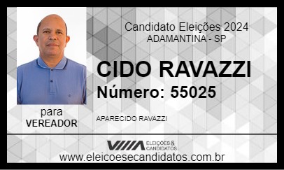 Candidato CIDO RAVAZZI 2024 - ADAMANTINA - Eleições