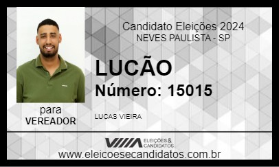 Candidato LUCÃO 2024 - NEVES PAULISTA - Eleições