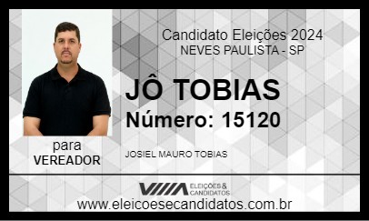 Candidato JÔ TOBIAS 2024 - NEVES PAULISTA - Eleições