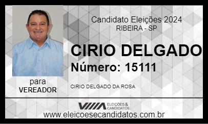 Candidato CIRIO DELGADO 2024 - RIBEIRA - Eleições