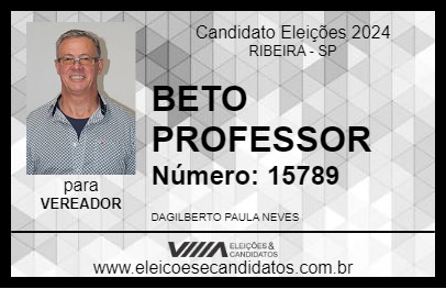 Candidato BETO PROFESSOR 2024 - RIBEIRA - Eleições