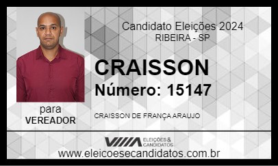 Candidato CRAISSON 2024 - RIBEIRA - Eleições