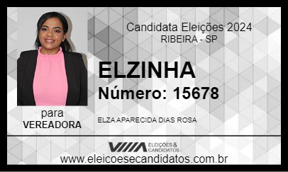 Candidato ELZINHA 2024 - RIBEIRA - Eleições