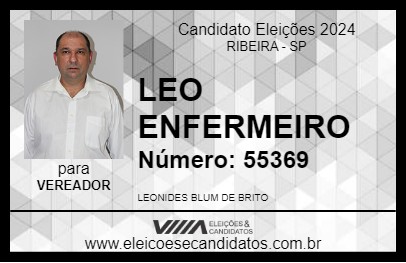 Candidato LEO ENFERMEIRO 2024 - RIBEIRA - Eleições