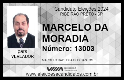 Candidato MARCELO DA MORADIA 2024 - RIBEIRÃO PRETO - Eleições