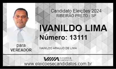 Candidato IVANILDO LIMA 2024 - RIBEIRÃO PRETO - Eleições