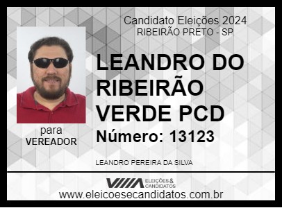 Candidato LEANDRO DO RIBEIRÃO VERDE PCD 2024 - RIBEIRÃO PRETO - Eleições