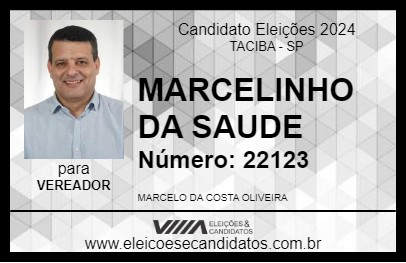 Candidato MARCELINHO DA SAUDE 2024 - TACIBA - Eleições