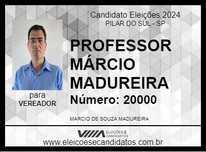 Candidato PROFESSOR MÁRCIO MADUREIRA 2024 - PILAR DO SUL - Eleições