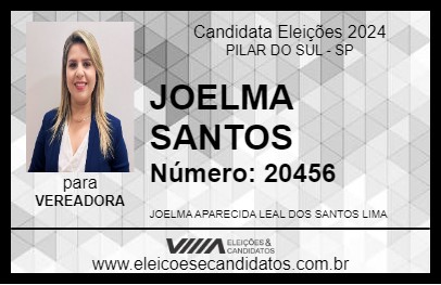 Candidato JOELMA SANTOS 2024 - PILAR DO SUL - Eleições