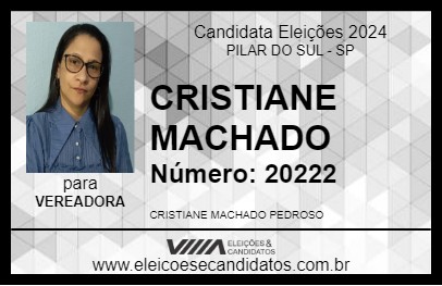 Candidato CRISTIANE MACHADO 2024 - PILAR DO SUL - Eleições