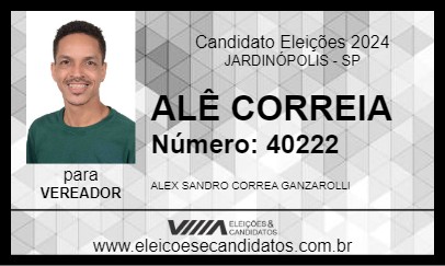 Candidato ALÊ CORREIA 2024 - JARDINÓPOLIS - Eleições