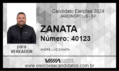 Candidato ZANATA 2024 - JARDINÓPOLIS - Eleições