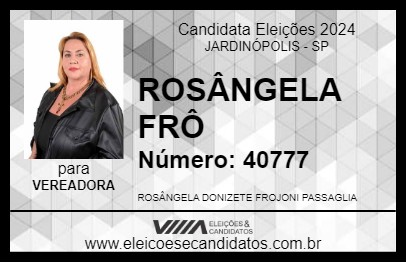 Candidato ROSÂNGELA FRÔ 2024 - JARDINÓPOLIS - Eleições