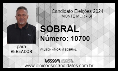 Candidato SOBRAL 2024 - MONTE MOR - Eleições