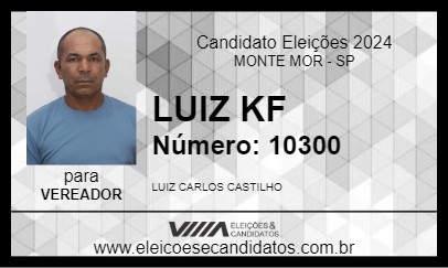 Candidato LUIZ KF 2024 - MONTE MOR - Eleições