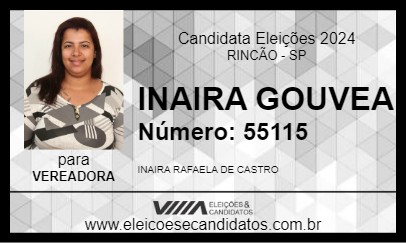 Candidato INAIRA GOUVEA 2024 - RINCÃO - Eleições