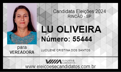 Candidato LU OLIVEIRA 2024 - RINCÃO - Eleições