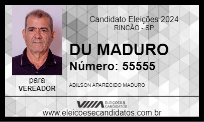 Candidato DU MADURO 2024 - RINCÃO - Eleições