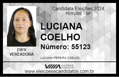 Candidato LUCIANA COELHO 2024 - PERUÍBE - Eleições