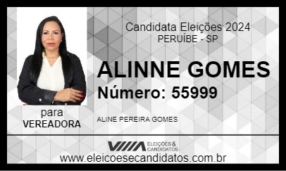 Candidato ALINNE GOMES 2024 - PERUÍBE - Eleições