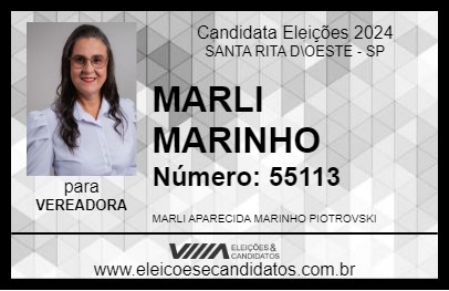 Candidato MARLI MARINHO 2024 - SANTA RITA D\OESTE - Eleições