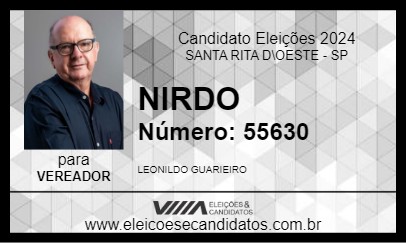 Candidato NIRDO 2024 - SANTA RITA D\OESTE - Eleições