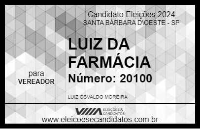 Candidato LUIZ DA FARMÁCIA 2024 - SANTA BÁRBARA D\OESTE - Eleições