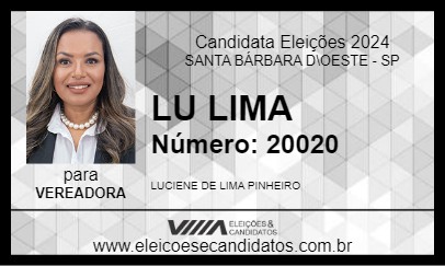 Candidato LU LIMA 2024 - SANTA BÁRBARA D\OESTE - Eleições