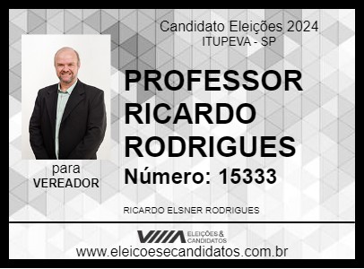 Candidato PROFESSOR RICARDO RODRIGUES 2024 - ITUPEVA - Eleições