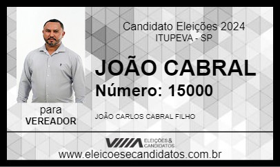 Candidato JOÃO CABRAL 2024 - ITUPEVA - Eleições