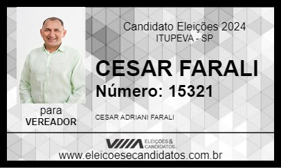 Candidato CESAR FARALI 2024 - ITUPEVA - Eleições