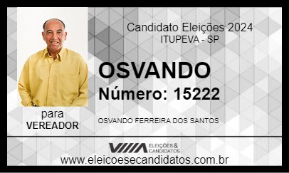 Candidato OSVANDO 2024 - ITUPEVA - Eleições