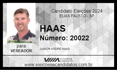 Candidato HAAS 2024 - ELIAS FAUSTO - Eleições