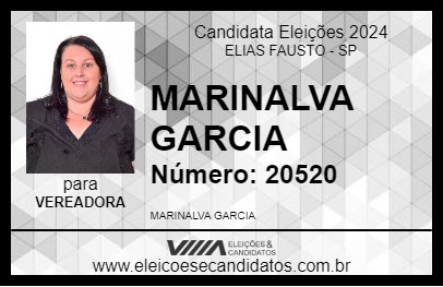 Candidato MARINALVA GARCIA 2024 - ELIAS FAUSTO - Eleições