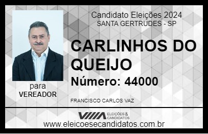 Candidato CARLINHOS DO QUEIJO 2024 - SANTA GERTRUDES - Eleições