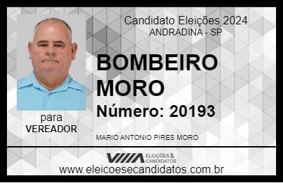 Candidato BOMBEIRO MORO 2024 - ANDRADINA - Eleições