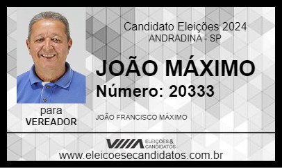 Candidato JOÃO MÁXIMO 2024 - ANDRADINA - Eleições