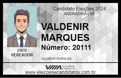 Candidato VALDENIR MARQUES 2024 - ANDRADINA - Eleições