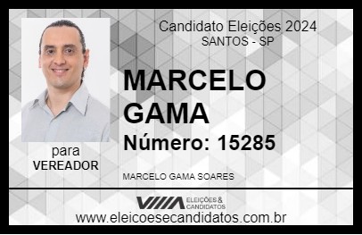 Candidato MARCELO GAMA 2024 - SANTOS - Eleições