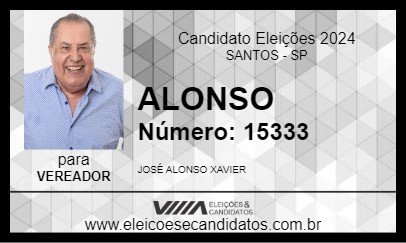 Candidato ALONSO 2024 - SANTOS - Eleições