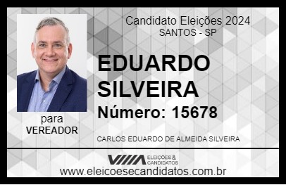 Candidato EDUARDO SILVEIRA 2024 - SANTOS - Eleições