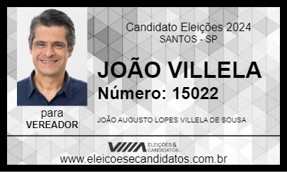 Candidato JOÃO VILLELA 2024 - SANTOS - Eleições