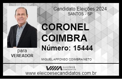 Candidato CORONEL COIMBRA 2024 - SANTOS - Eleições