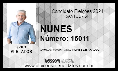 Candidato NUNES 2024 - SANTOS - Eleições