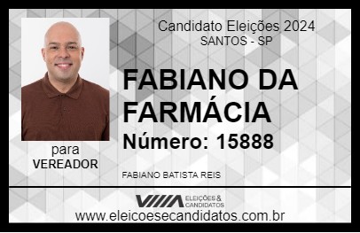 Candidato FABIANO DA FARMÁCIA 2024 - SANTOS - Eleições