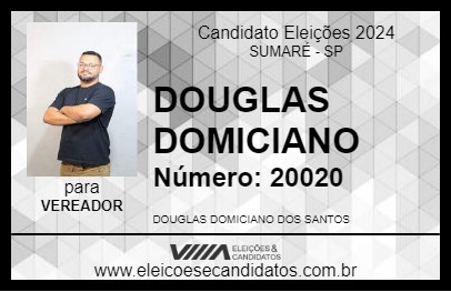 Candidato DOUGLAS DOMICIANO 2024 - SUMARÉ - Eleições