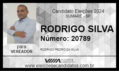 Candidato RODRIGO SILVA 2024 - SUMARÉ - Eleições